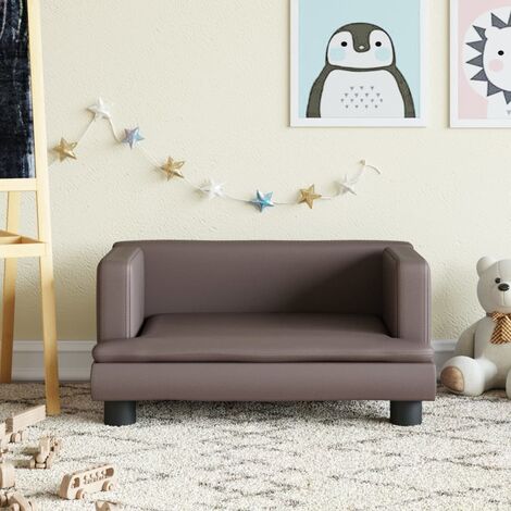 Canapé pour enfants Canapé Sofa scandinave marron 60x40x30 cm similicuir 84424
