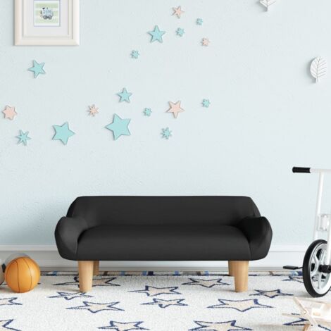 Canapé pour enfants  Canapé Sofa scandinave noir 70x40x24 cm tissu 63974