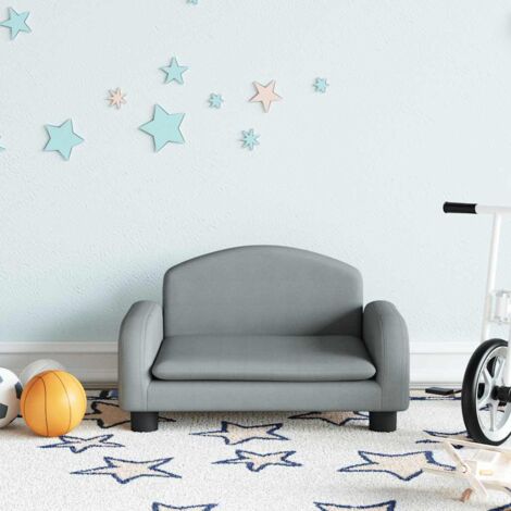 Canapé pour enfants gris clair 50x40x30 cm tissu vidaXL