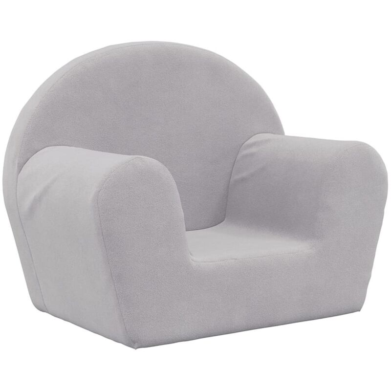 Canapé pour enfants gris clair peluche douce vidaXL