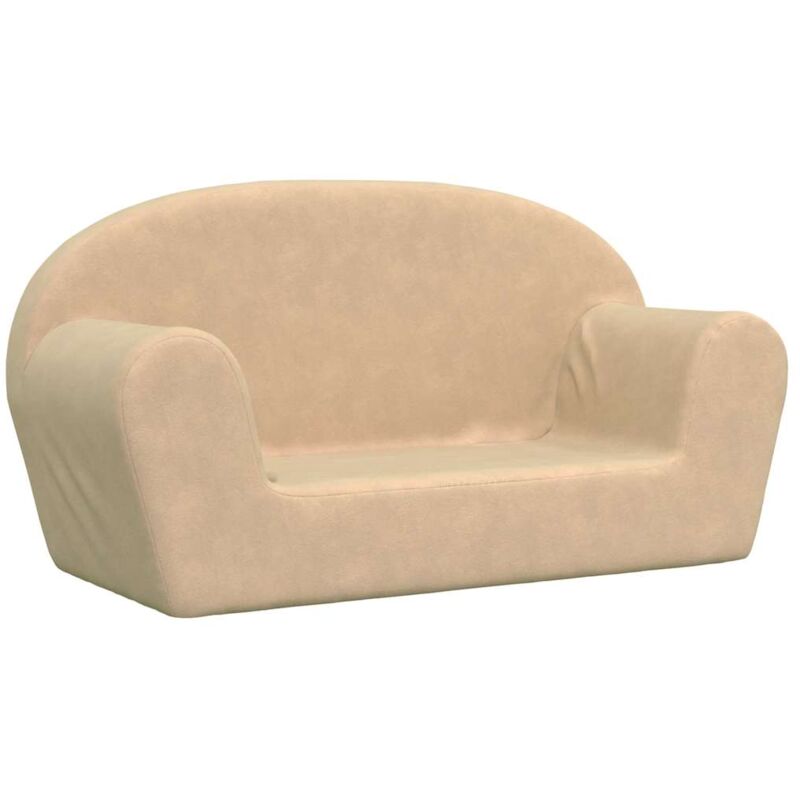 Vidaxl - Canapé pour enfants 2 places crème peluche douce