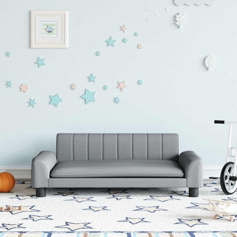 Vidaxl - Canapé pour enfants gris clair 90x53x30 cm tissu