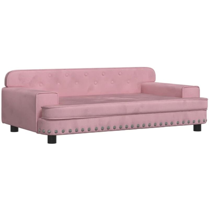 Vidaxl - Canapé pour enfants rose 90x53x30 cm velours
