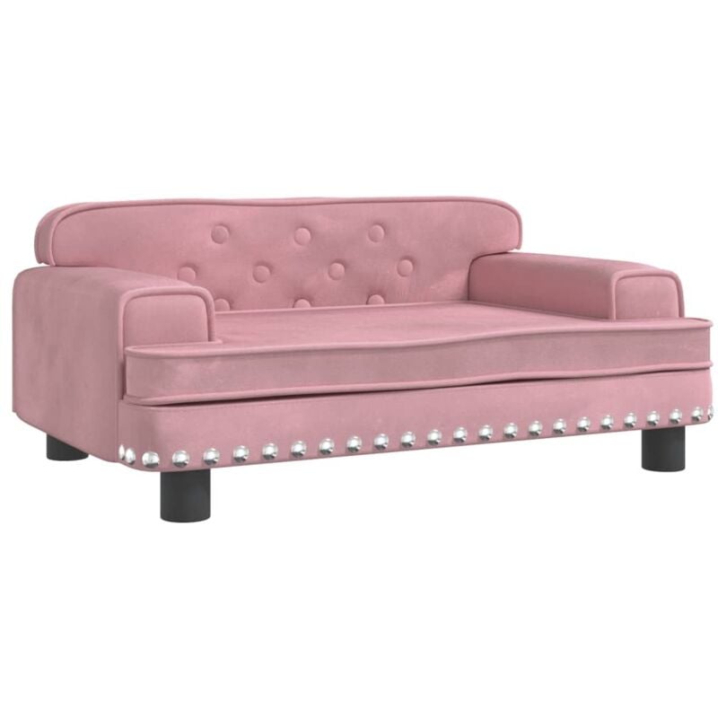 Vidaxl - Canapé pour enfants rose 70x45x30 cm velours