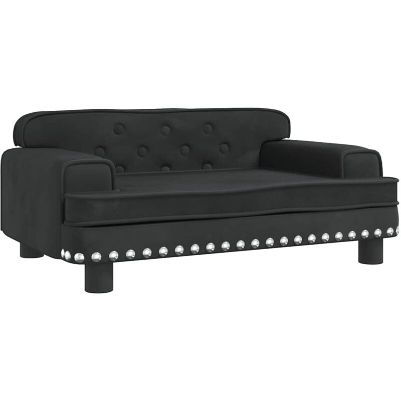 Vidaxl - Canapé pour enfants noir 70x45x30 cm velours