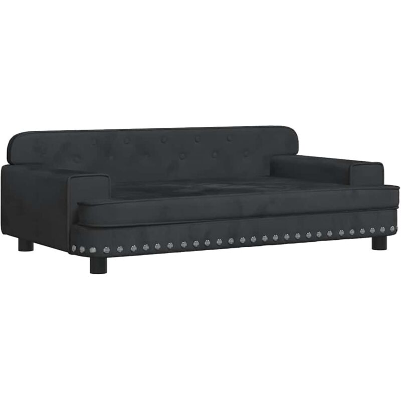 Vidaxl - Canapé pour enfants noir 90x53x30 cm velours