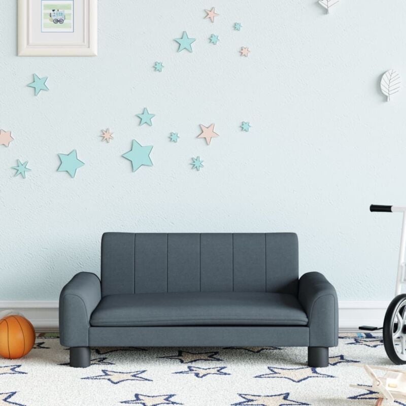 Vidaxl - Canapé pour enfants gris foncé 70x45x30 cm tissu