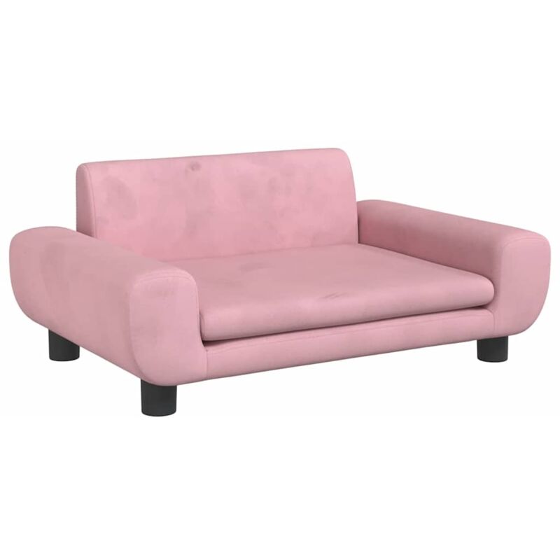 Vidaxl - Canapé pour enfants rose 70x45x33 cm velours