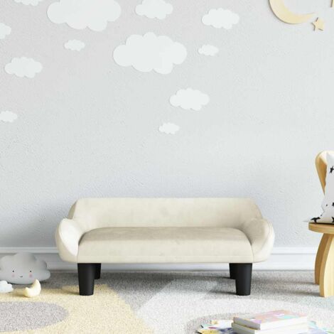 Canapé pour enfants,Canapé de Salon,Fauteuil Club crème 70x40x24 cm velours DGBDF713338