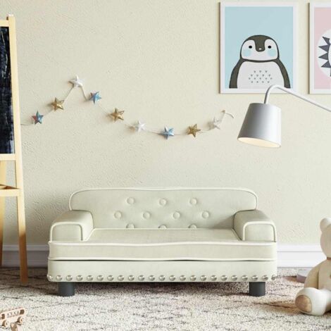 Canapé pour enfants，Canapé de Salon，Fauteuil Club crème 70x45x30 cm velours DGBDF635174 MaisonChic