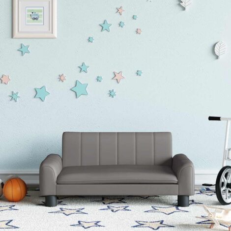 Canapé pour enfants，Canapé de Salon，Fauteuil Club gris 70x45x30 cm similicuir DGBDF692662