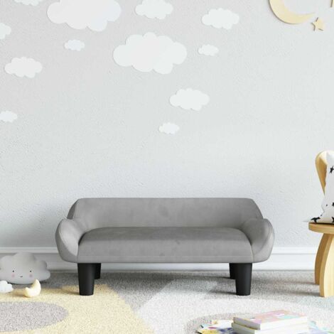 Canapé pour enfants,Canapé de Salon,Fauteuil Club gris clair 70x40x24 cm velours DGBDF289558