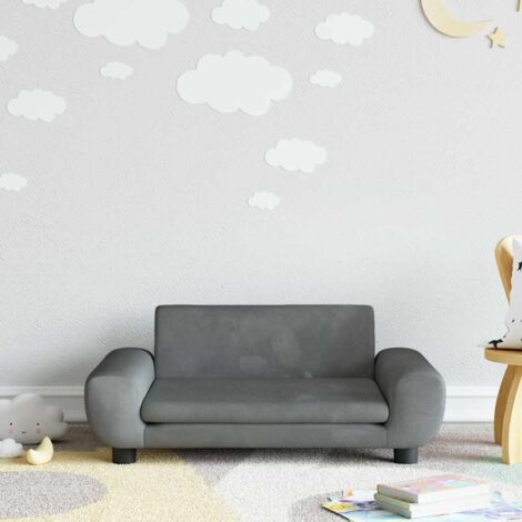 Canapé pour enfants，Canapé de Salon，Fauteuil Club gris foncé 70x45x33 cm velours DGBDF151977 MaisonChic