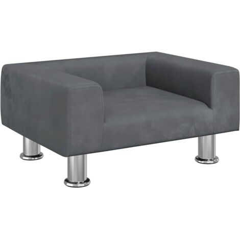 Canapé pour enfants，Sofa pour Salon，Banquette gris foncé 50x40x26,5 cm velours336078