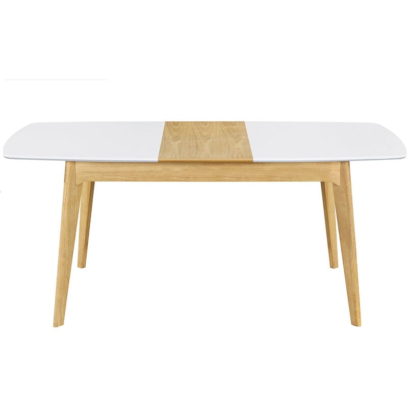 Miliboo - Table à manger extensible bois L140-180 cm MEENA & Stéphane Plaza - Blanc