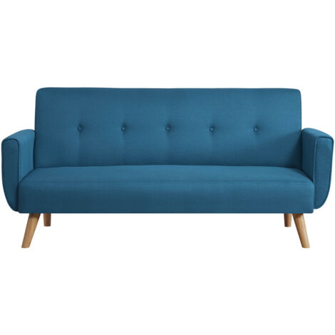 Canapé Convertible 3 Places IKEA - Vert - Tissu Coton - Style Contemporain - Occasion