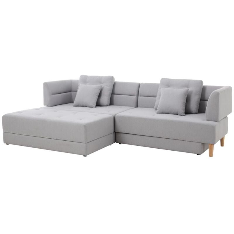 Concept-usine - Berga, Canapé multifonction gris clair