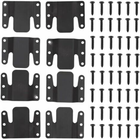 Canapé Sectionnel Universel Emboîtable, 8 Pièces, Clips de Canapé, Connecteurs de Canapé, Connecteurs de Meubles avec Vis-Crezuo
