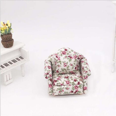 Canapé Simple pour Maison de Poupée Échelle 1:12, Meuble Miniature de Décoration