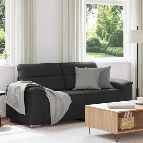 Canapé-Sofa 2 places Noir 180x81x84 cm Similicuir