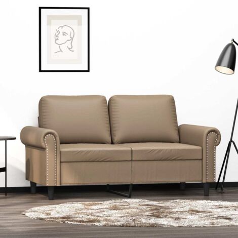 Canapé-Sofa à 2 places Cappuccino 120 cm Similicuir 390191