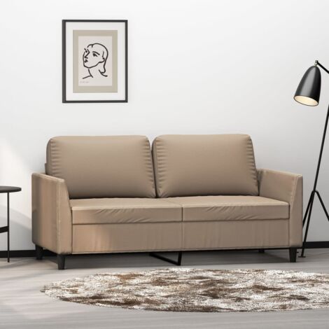 Canapé-Sofa à 2 places Cappuccino 140 cm Similicuir 476588