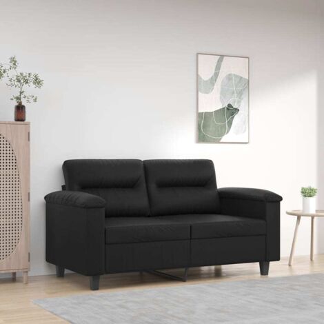 Canapé-Sofa à 2 places Noir 120 cm Similicuir 729158