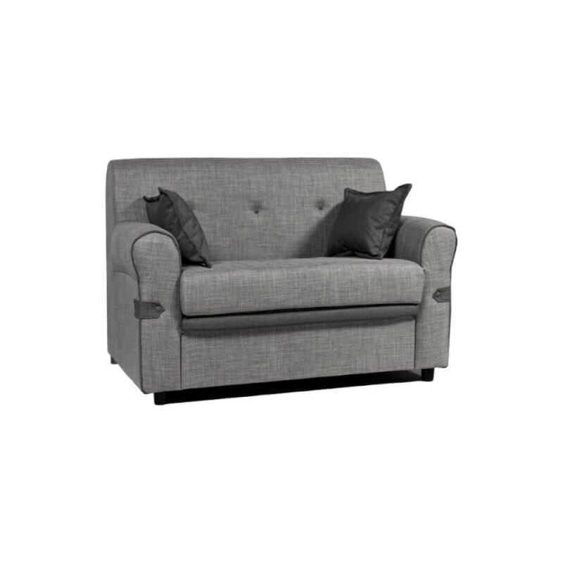 Webmarketpoint - Canapé Tokyo 2 places en tissu gris
