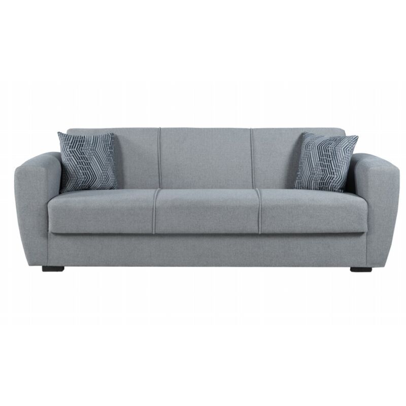 Canapé trois places en tissu gris clair - Sarzana