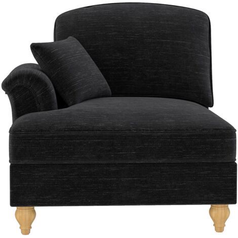 Canapé Windsor, tissu chenille LSF, coussin inclus - noir, un meuble de haute qualité, au design élégant et moderne