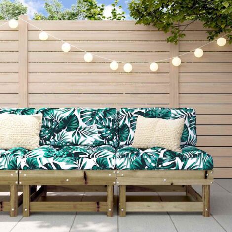 Canapés centraux,Sofa avec coussins 2 pcs bois de pin imprégné 793365