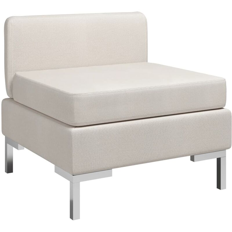 Vidaxl - Canapé central sectionnel avec coussin Tissu Crème
