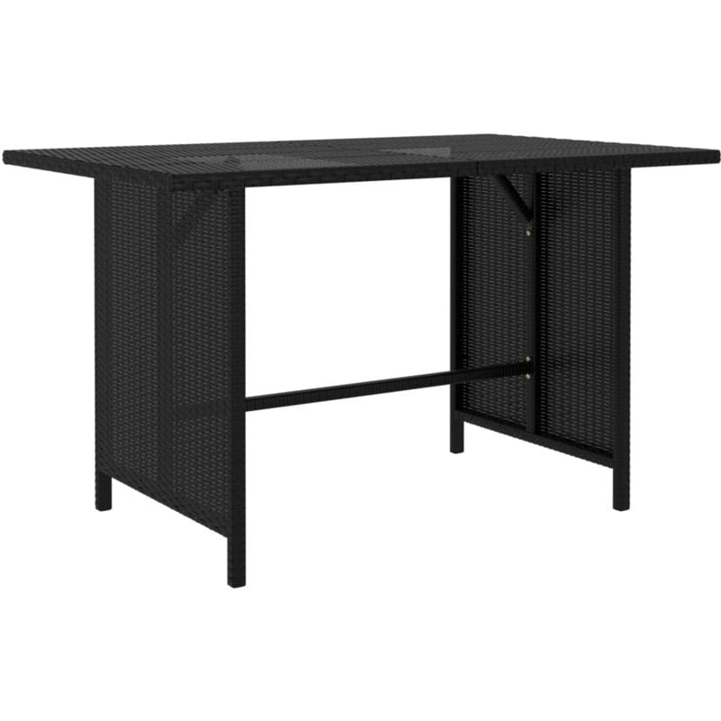 Vidaxl - Table à manger de jardin Noir 110x70x65 cm Résine tressée