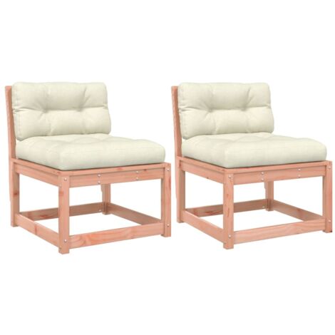 Canapés de jardin avec coussins 2pcs bois massif douglas