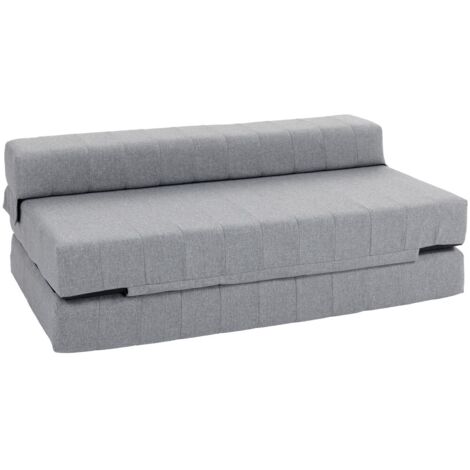 Canapés et canapés-lits 2-en-1-look lin-pliant-2 personnes-250kg-pour salon et chambre-138x80x50cm