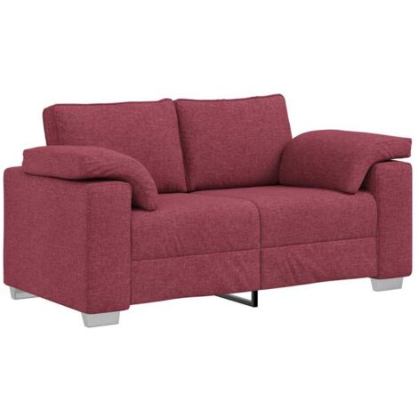 Canapé，Sofa pour Salon Bordeaux 160 x 77 x 82 cm tissu CFW99463