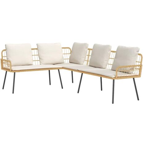 Canapé，Sofa pour Salon，Banquette avec coussin Marron 61.5 x 123 x 82cm Métal CFW620170