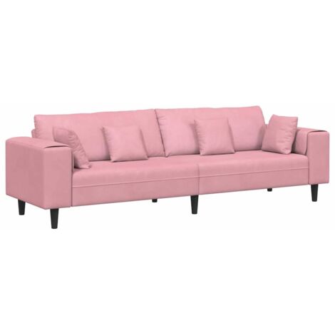 Canapé,Sofa pour Salon,Banquette en velours avec coussin Rose 209 cm Velours CFW446957