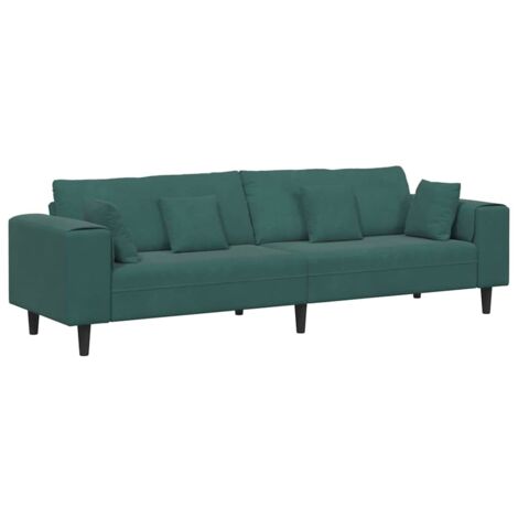 Canapé,Sofa pour Salon,Banquette en velours avec coussin Vert foncé 208 cm Velours CFW695928