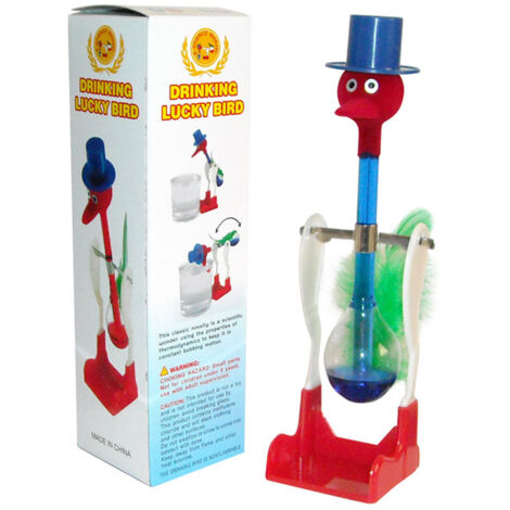 Canard buveur d'eau amusant, jouet de bureau en verre pour oiseaux, fontaine à eau décorative