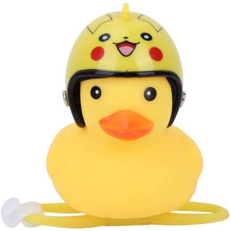 Canard Jaune Lumière et Son Avertisseur pour Casque de Moto Accessoire Vélo(Pikachu)