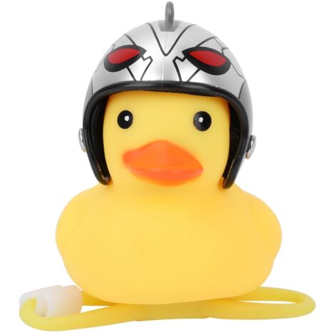 Canard Jaune Mignon avec Casque pour Décoration de Moto et Vélo