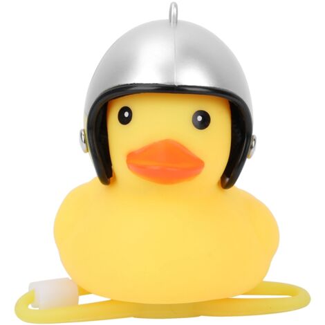 Canard jaune mignon avec casque pour décoration de vélo ou moto