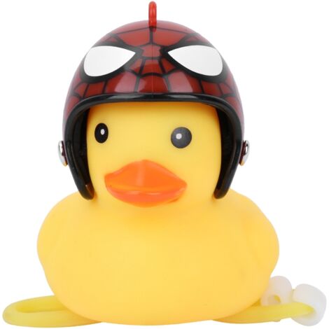 Canard Jaune Mignon avec Casque pour Motocyclette - Décoration pour Vélos et VTT