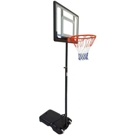 Canasta de baloncesto Orlando - Bumber-altura ajustable de 1.6 m hasta 2.10 m - Negro