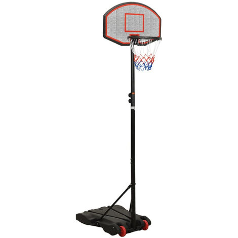 Canasta de baloncesto polietileno negro 216-250 cm
