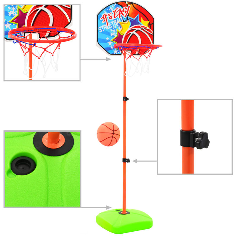 

Happyshopping - Canasta de baloncesto y balon para ninos