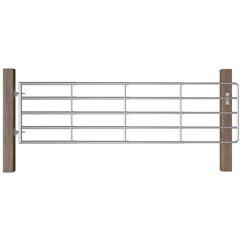 

Cancela de 5 barras para campo acero plateado (115-300)x90 cm - Plateado - Vidaxl