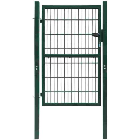Cancela de valla 2D individual verde 106x230 cm