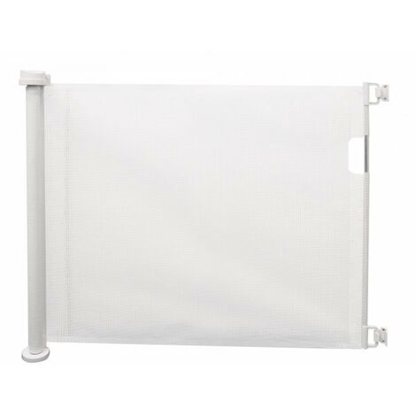 Cancelletto per bambini a rullo regolabile, bianco 130x8cm h88cm Slome